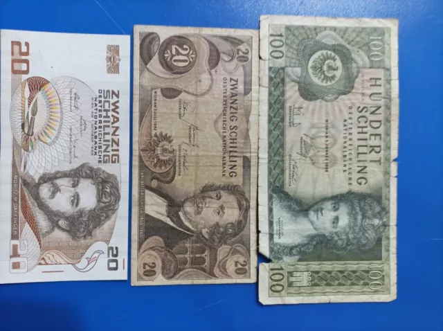 3 Banconote Austria