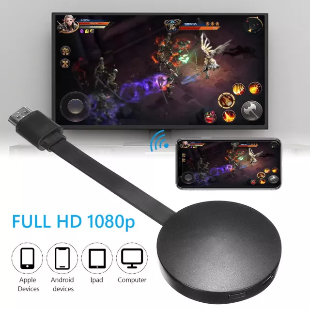 2.4G WiFi Wireless Display Dongle HDMI 1080P TV Receiver Adapter Mirror Screen