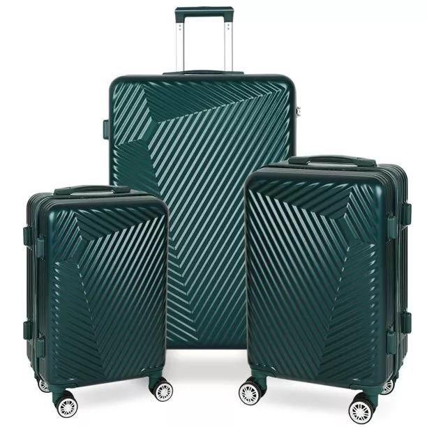 3 Piece Nested Spinner Suitcase Hardside Luggage Set TSA Lock (20/24/28'')