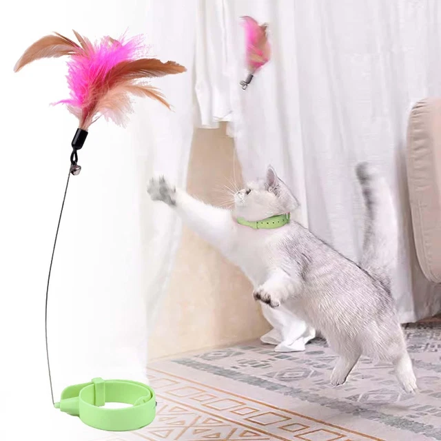 Cat Feather Teaser with Bell Accessory for Indoor Cats Pet Supplies Toy