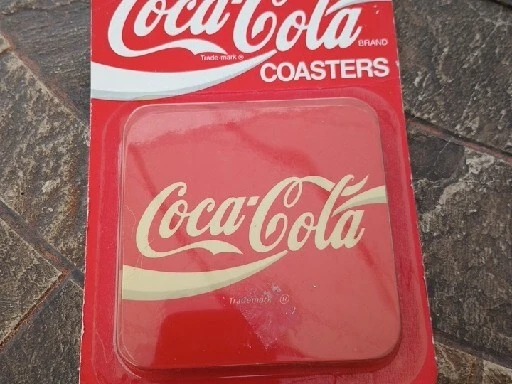 Vintage Coca Cola Coasters Set Of 6-3 3/4