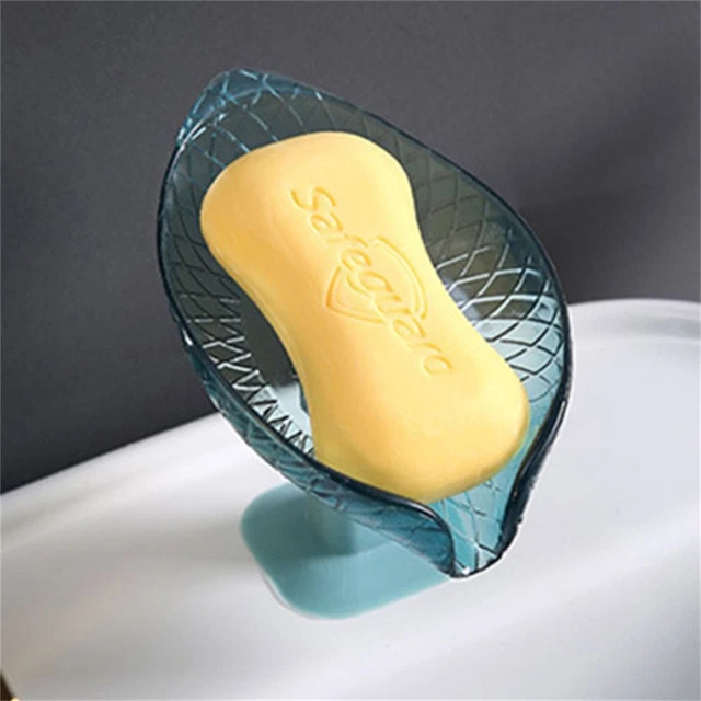 Kitchen Supplies Leaf Soap Box Sponge Holder Sink Drain Rack Soap Dish