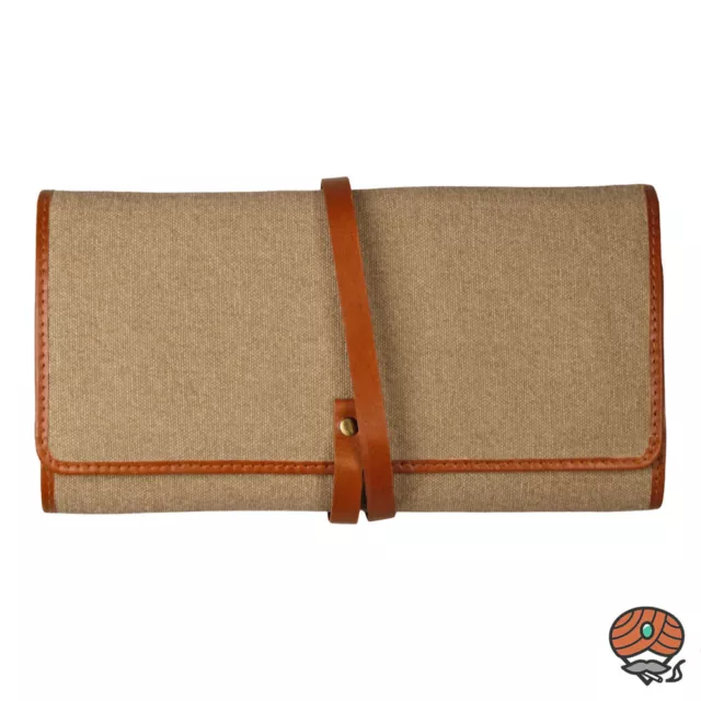 Passatore Pfeifen-Rollbeutel für 2 Pfeifen + Zubehör, Canvas/Leder