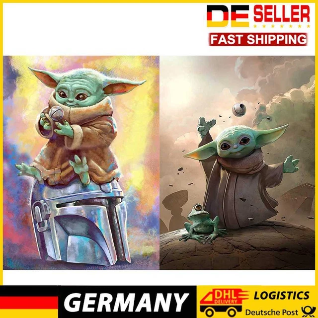 5D DIY Full Drill Yoda Cartoon Diamond Painting Rhinestone Kit Home Crafts