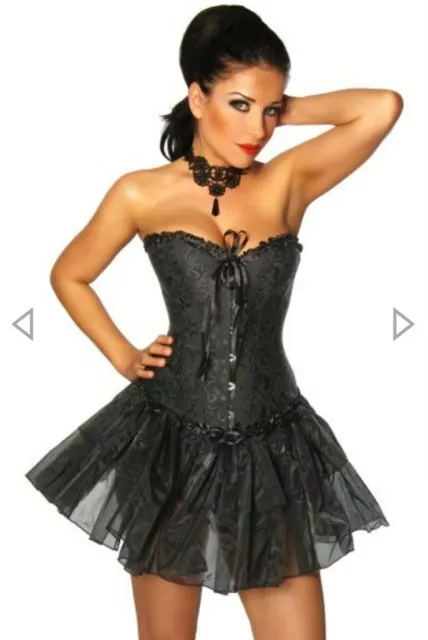 Damen Korsage Corsage Corset Marke Atixo 11732 Größe S 34 36 schwarz Neu