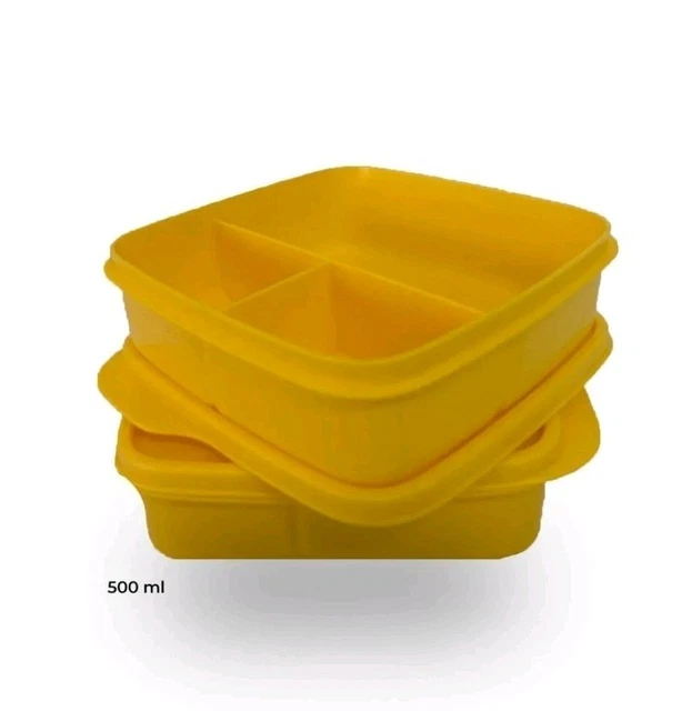 Tupperware To Go Clevere Pause - Lunch Box 1L Arancione Con Divisorio, Contenitore Per Pranzo Portatile - 4
