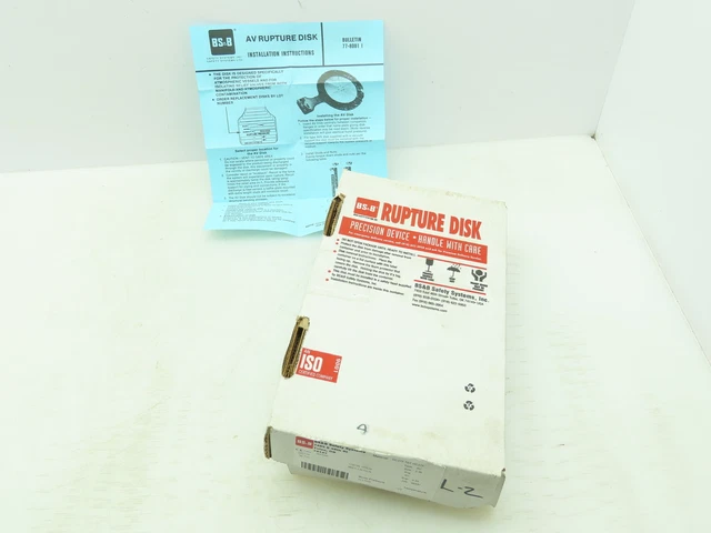 BS&B Safety Systems 1136198; VD-L-02 Rupture Disk 2" Type AV 13.2 PSIG @ 72°F