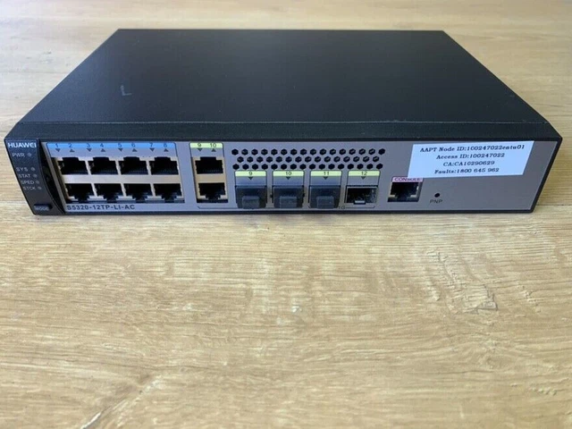 HUAWEI S5320-12TP-LI-AC 8 GIGABITE SWITCH (8 Ethernet - 10/100/1000 ...