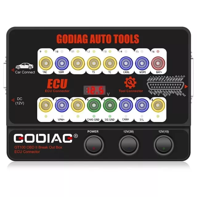 GODIAG GT100 OBD2 BreakOut Box OBDII Protocol Detector Bench Connector 2