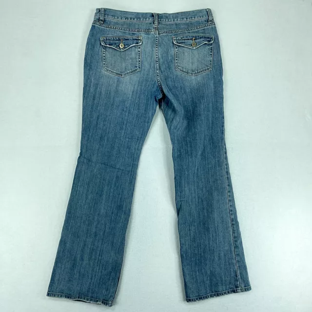 Mossimo Supply Womens Jeans Blue Size 17 (36x32) Flared Mid Rise Denim 2