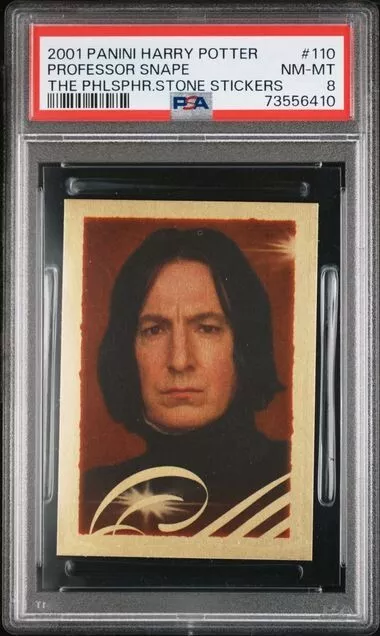 Professor Snape 2001 Panini The Philosopher's Stone Stickers PSA 8 #110