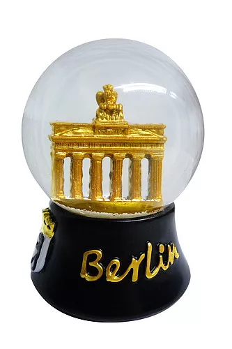 Berliner Schneekugel Berlin Brandenburger Tor schwarz gold 4,5 cm Deutschland