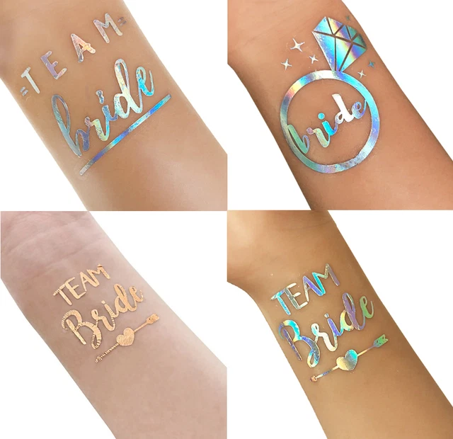 BRIDAL SHOWER BRIDE Temporary Tattoo, Wedding Bachelorette Party Favor