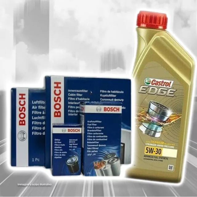 Kit de Filtros + 6 Lt Aceite Castrol Mantenimiento Mercedes Clase A B 160 180