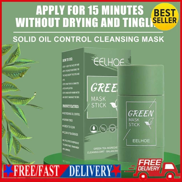 Máscara de té verde palo limpieza facial aceite acné control de espinillas limpieza profunda NUEVO