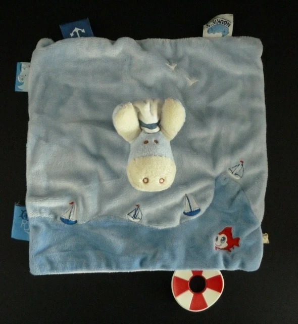 *. DOUDOU PLAT Noukie's Captain Paco Ane Bleu Blanc Poisson Rouge ...