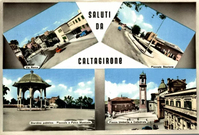 Caltagirone vedutine formato grande v. 1959 Catania