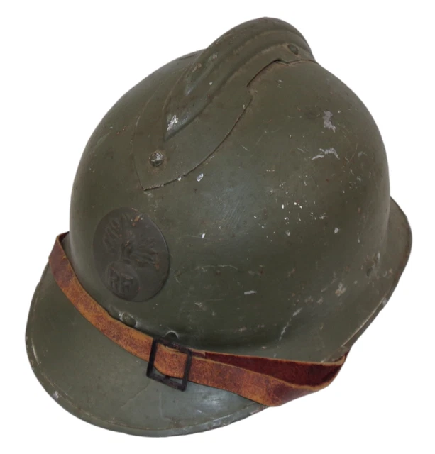 WW2 COIFFE D'INTÉRIEUR cuir ancien casque Adrian mod.26 1926 helmet