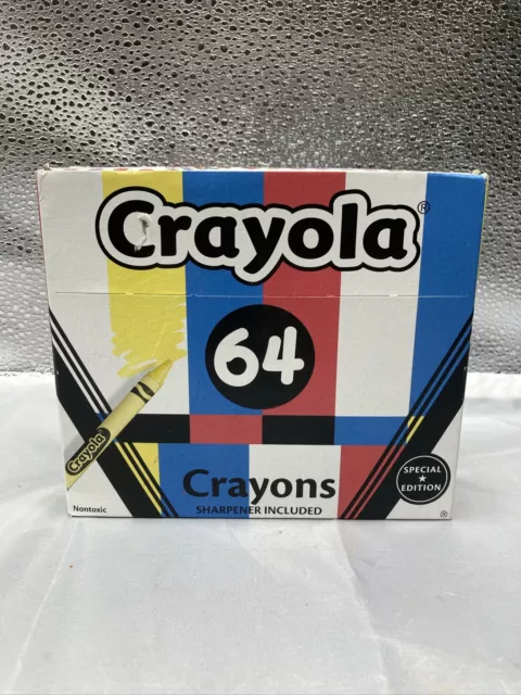 NEW! Crayola Special Edition Poptimism Crayons 64 ct w/ Built In Sharpener READ