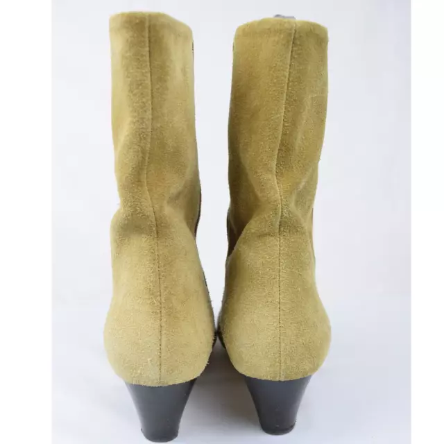 Isabel Marant Etoile Dyna Suede Camel Tan Mid-calf Ankle Boot Size 37 EU 7 US 2