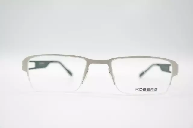 Koberg 6016 Silber Schwarz Halbrand Brille Brillengestell eyeglasses Neu
