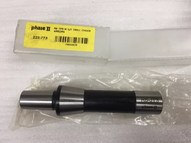 R8 TPR W JT3 Drill Chuck Arbor - p/n 78620879 ( 222-773 ) Phase II - NEW