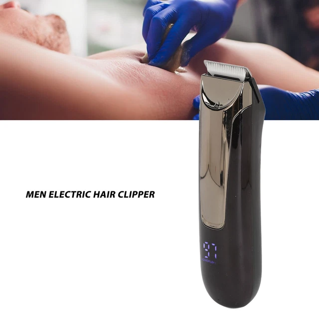 Men Electric Hair Clipper Cordless LCD Display Waterproof Compact Portable H Esp