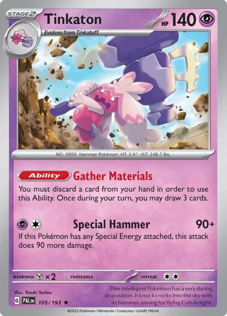 Tinkaton (105/193) (Holo) Paldea Evolved - Pokemon TCG [Near Mint]