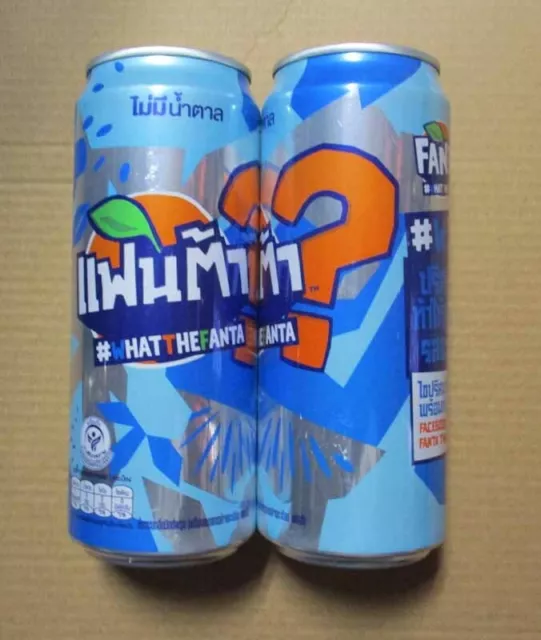 Empty FANTA BLUE Can THAILAND 325ml Thai Language 2023 #Whatthefanta Collect TH 2