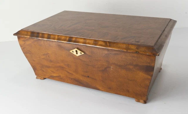 Antique 19th C. Curly Maple Decorative Sewing or Jewelry Box