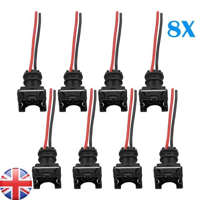 Gxcdizx Set of 8 Fuel Injector Connector Wiring Plugs Clips