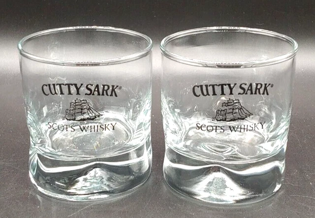 Cutty Sark 6 oz Scots Whiskey Rocks Black Label Dimpled Bottom