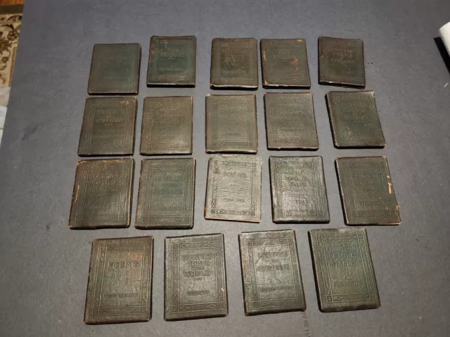 Lot of 19 Little Leather Library books Lincoln Poe Wilde Kipling Tennyson & More