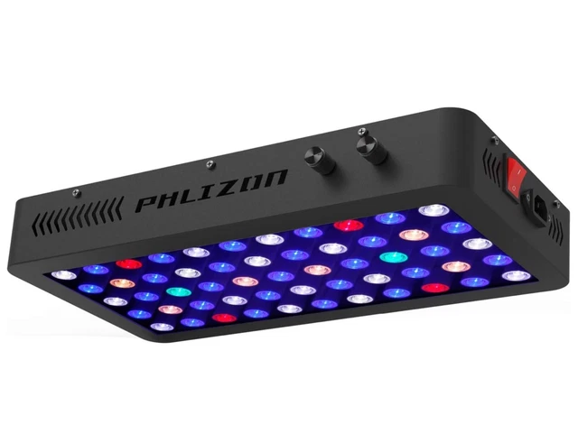 Phlizon 165W Dimmable Full Spectrum Aquarium LED Light For Fish Tank 16"X8"X2.4"