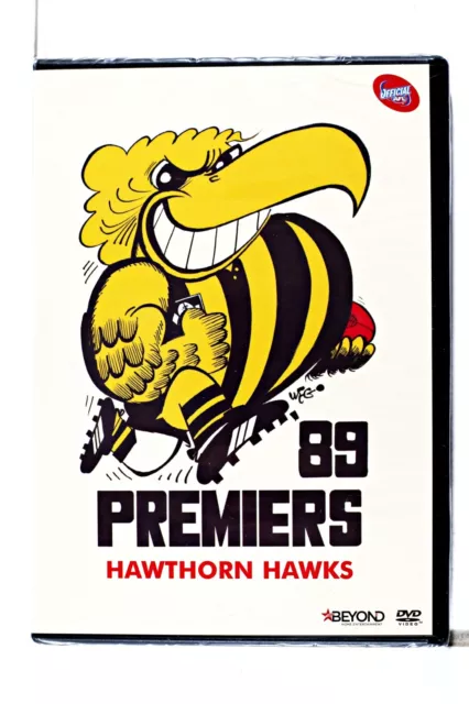 AFL '89 Premiers Hawthorn Hawks vs Geelong Cats : Region 4 DVD New Sealed