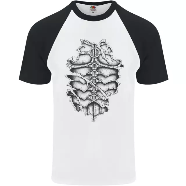 Roman Armour Fancy Dress Warrior Gym MMA Mens S/S Baseball T-Shirt