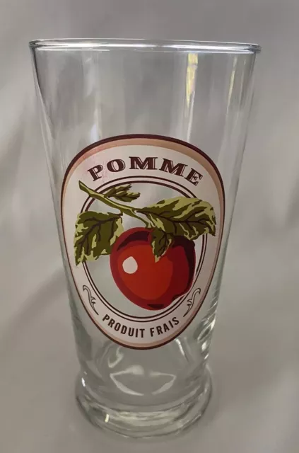 Williams-Sonoma Marche Francais Pomme Apple Fruit Drinking Glass 14 Oz