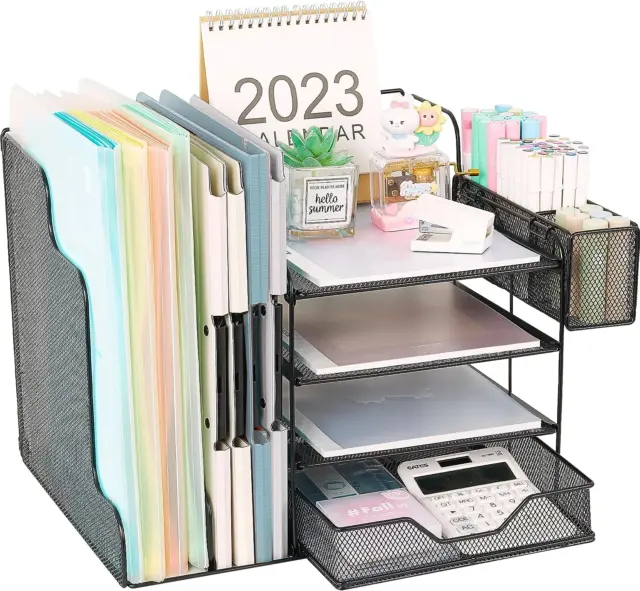 Desk Organizers and Accessories, Office Organization with File Holder and Pen Ho