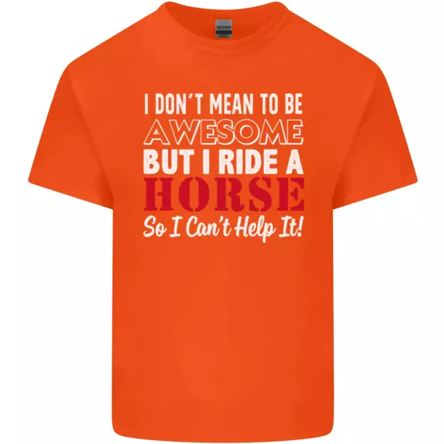 T-shirt top da uomo in cotone I Dont Mean to Be I Ride a Horse 12