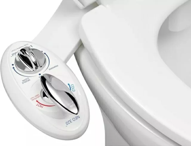 LUXE Bidet NEO 320 - Hot and Cold Water Self-Cleaning Dual Nozzle Non-electric