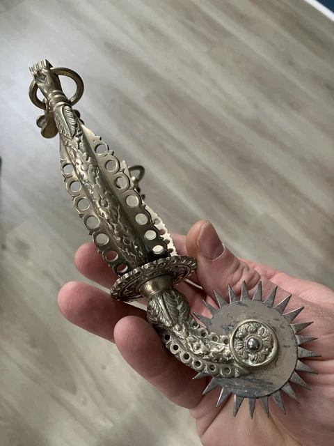 Ancien Éperon De Cowboy En Métal - Style Western Équestre