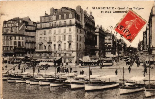 CPA MARSEILLE - Quai des Belges et Rue Cannebiere (213829)