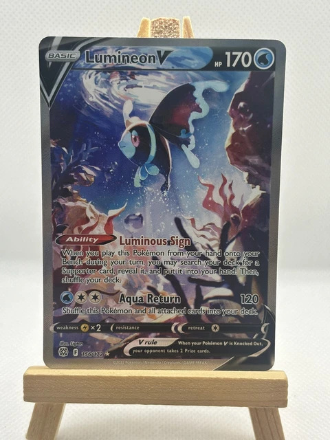 LUMINEON V 156/172 Brilliant Stars Alt Art Holo Pokemon Card Alternate ...