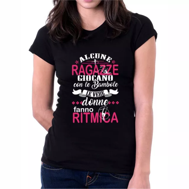 T-shirt da donna e ragazze danza ritmica ginnastica atleta atletica sport donne
