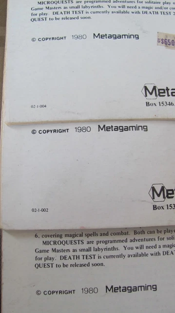 Rare Metagaming Fantasy Trip Bundle!  Advanced Melee/Wizard, In the Labyrinth... 7