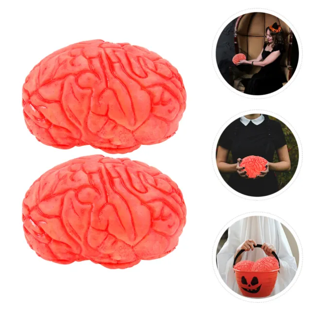 2 Pcs Halloween Props Bloody Body Parts Simulation of Human Organs Decorate
