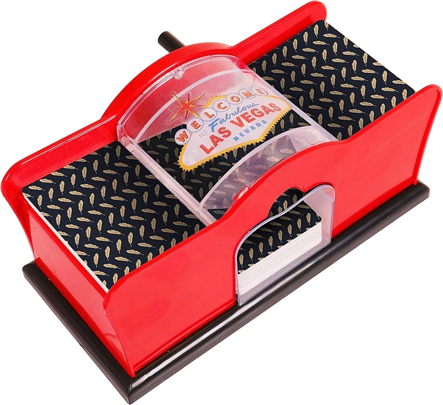Manual Card Shuffler for Blackjack, Uno, Poker, Omaha; Quiet, Easy to Use Manual