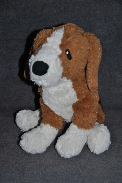 🍀DOUDOU CHIEN IKEA Beagle Valp Gosig Brun Blanc Nez Noir Peluche