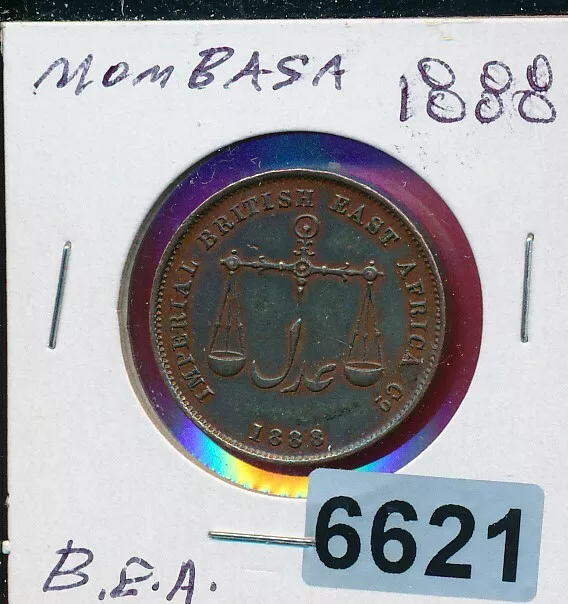 Mombasa - British East Africa - 1888 Pice - #21