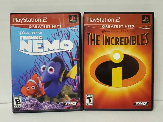 PS2 Disney Pixar Bundle Finding Nemo & The Incredibles (Sony PlayStation 2) CIB